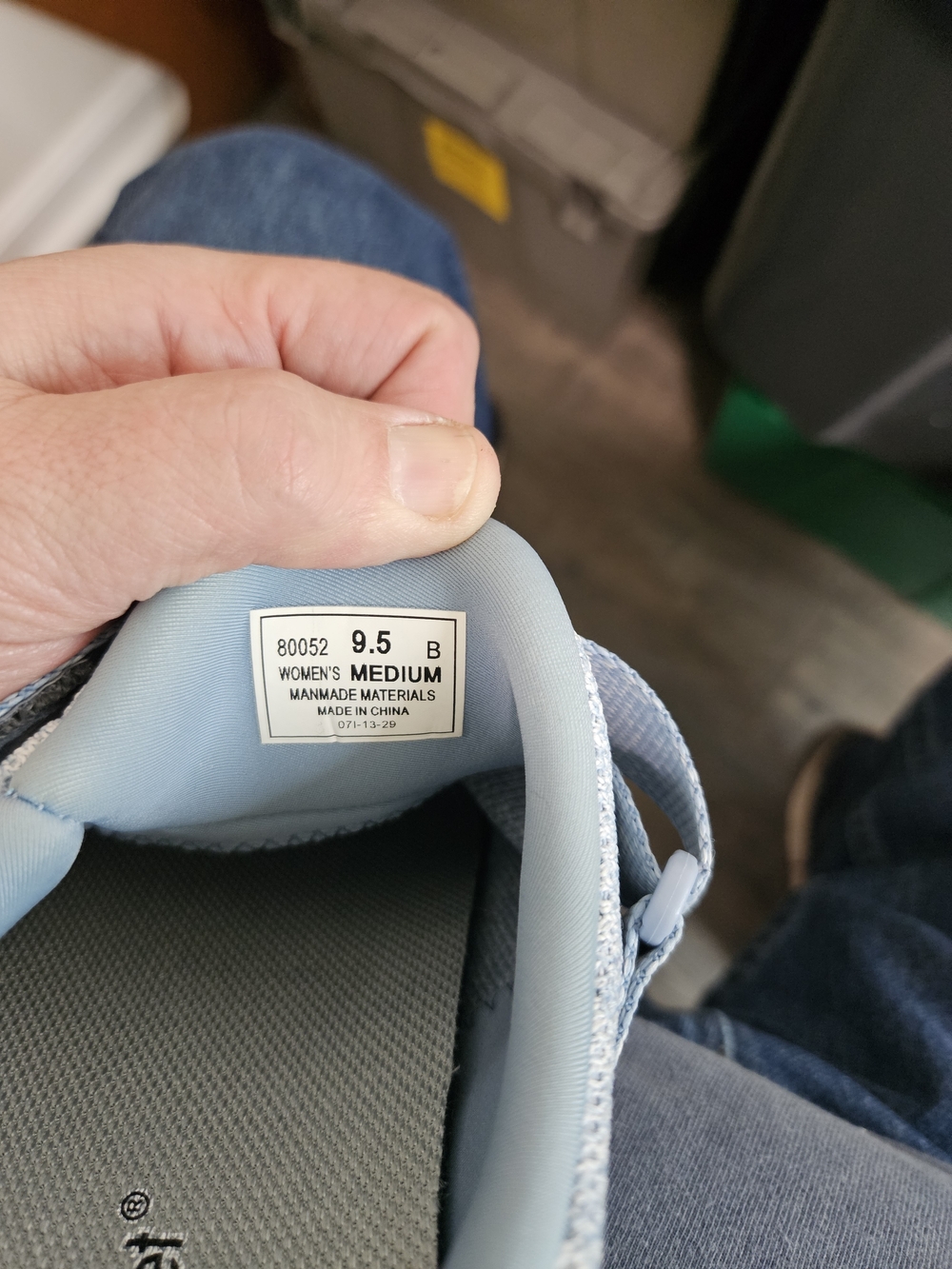 SALE!! Orthofeet Naya Hands Free Light Blue Slip-On Sneakers w/Hook & Loop Strap - Picture 9 of 11